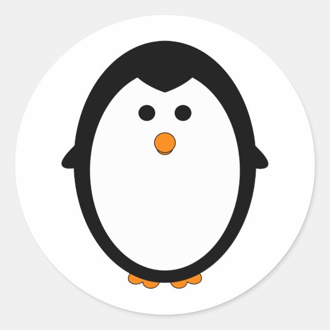 Penguin Classic Round Sticker (Front)