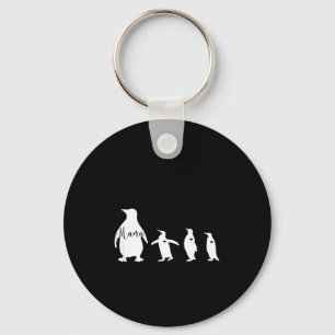 Penguin colony mama and baby mother's day key ring