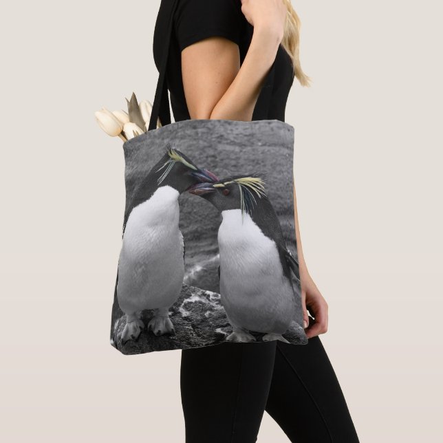 Penguin Color Splash Tote Bag (Close Up)