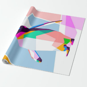 Penguin Colour Geometric   Art Gift Wrapping Paper