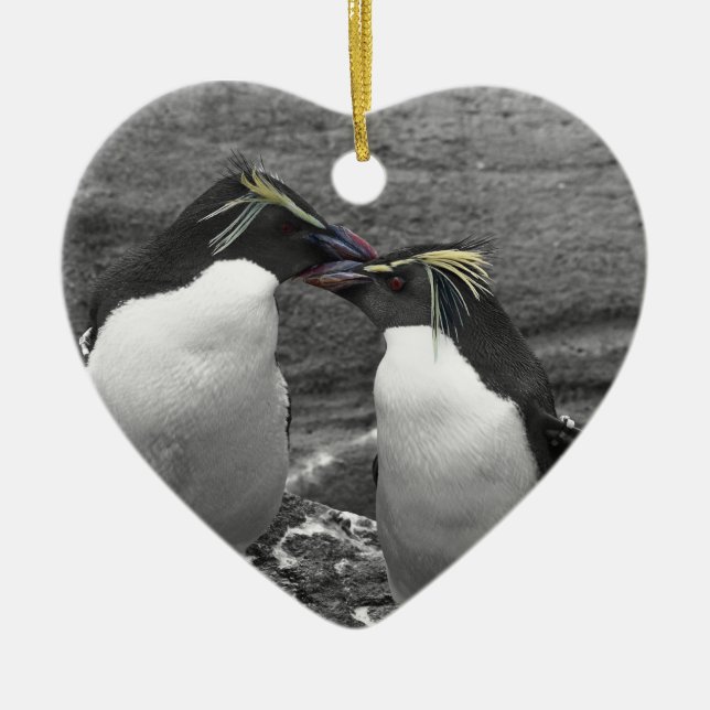 Penguin Colour Splash Ceramic Tree Decoration (Front)