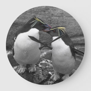 Penguin Colour Splash Large Clock