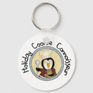 Penguin Cookie Connoisseur T-shirts and Gifts Key Ring
