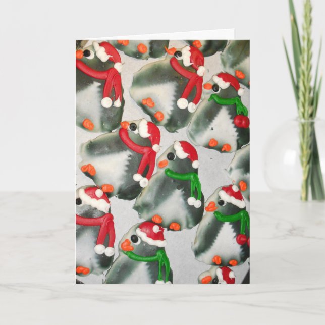 “Penguin Cookies" Christmas Card #1 (Front)
