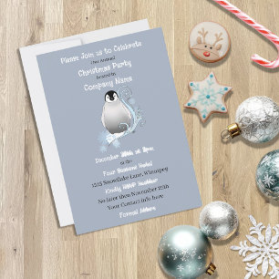 Penguin Corporate Christmas Party Invitation