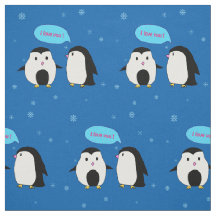 Penguin Couple Fabric