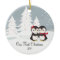 Penguin Couple Love Cute First Christmas Ornament
