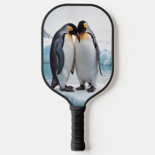 Penguin Couple On An Iceberg Pickleball Paddle