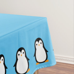 Penguin Cute Winter First Birthday Table Cloth