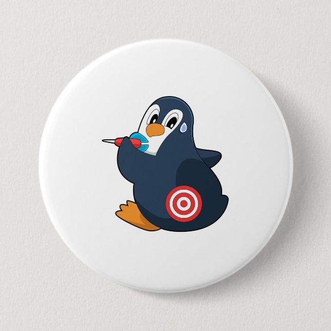 Penguin Darts Dart Dartboard 7.5 Cm Round Badge (Front)