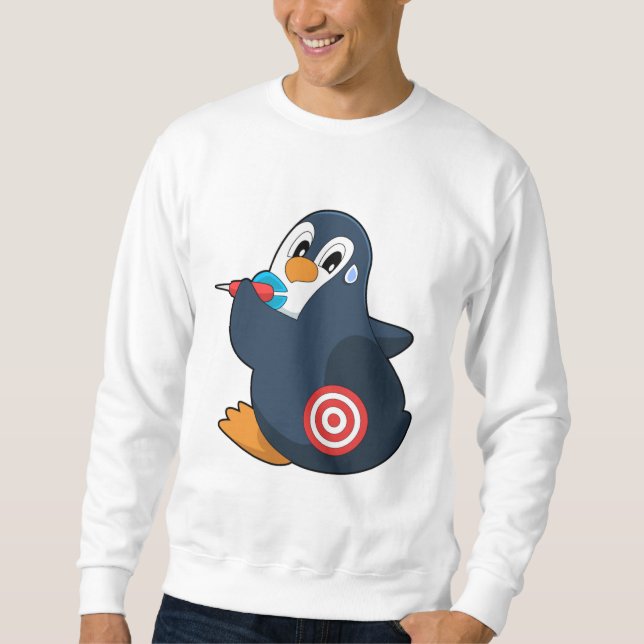 Penguin Darts Dart Dartboard Sweatshirt (Front)