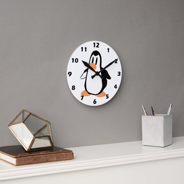 Penguin Design Round Clock (Office)