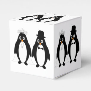 Penguin Design Wedding Favour Box