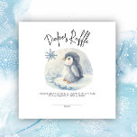 Penguin - diaper raffle enclosure card<br><div class="desc">Baby Shower invitation featuring an adorable watercolor arctic baby penguin. Winter Baby Shower. Arctic Penguin baby shower theme. Matching items available.</div>