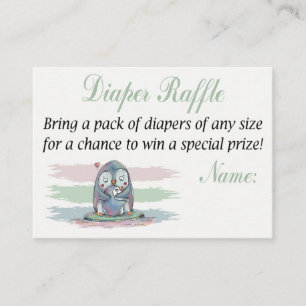 Penguin Diaper Raffle Tickets