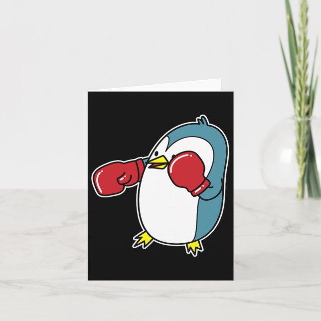 Penguin Does Boxing  Card (Front)