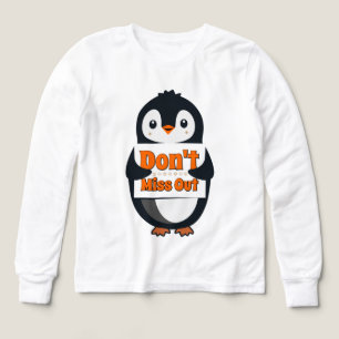 Penguin Don't Miss Out Throw Pillow