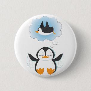 Penguin Dreams 6 Cm Round Badge