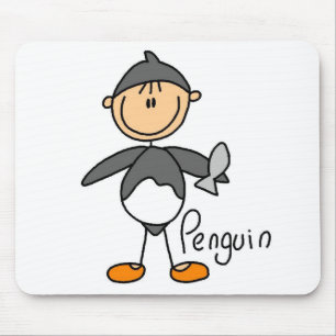Penguin Dress Up T-shirts and Gifts Mouse Pad