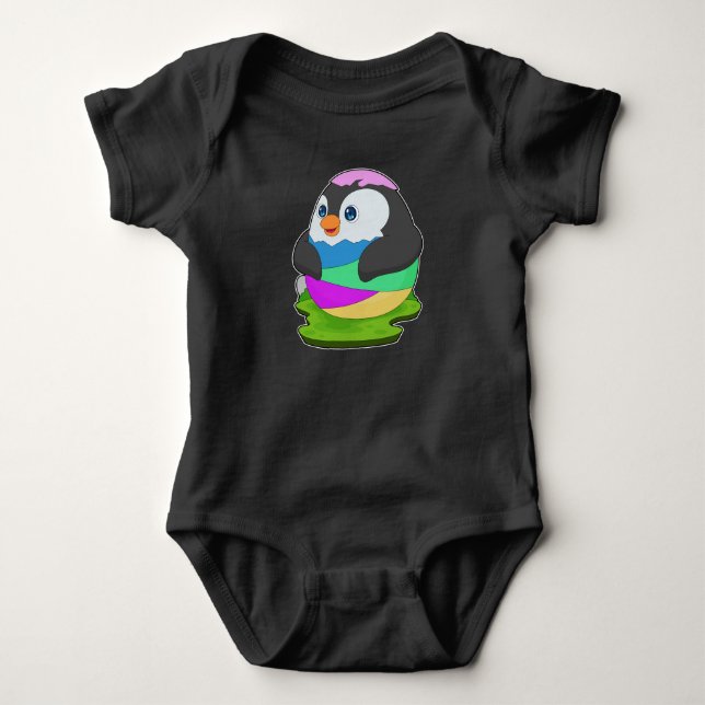Penguin Easter Easter egg Baby Bodysuit (Front)