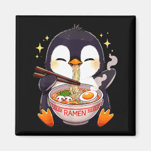 Penguin Eating Ramen Magnet