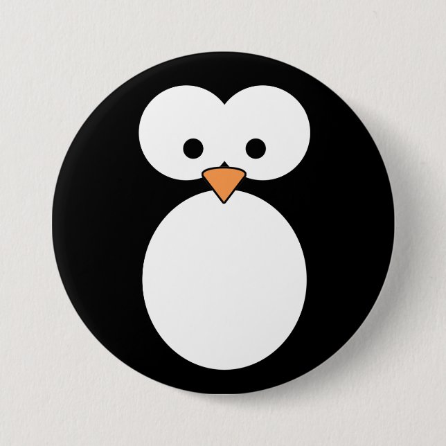 Penguin Eyes 7.5 Cm Round Badge (Front)