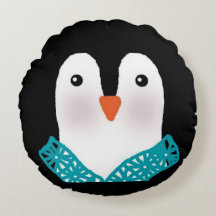 Penguin Face Pillow  personalise on back
