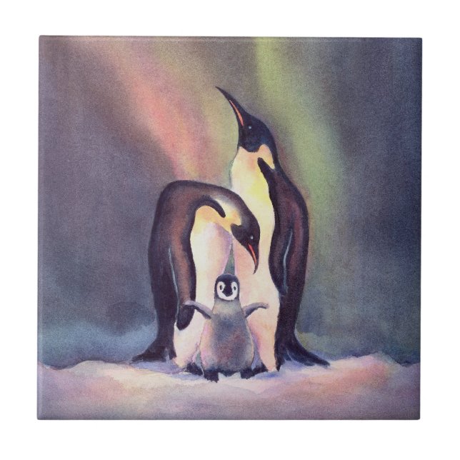 PENGUIN FAMILY by SHARON SHARPE Tile (Front)