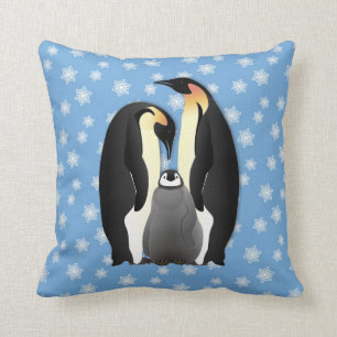 penguin family cushion