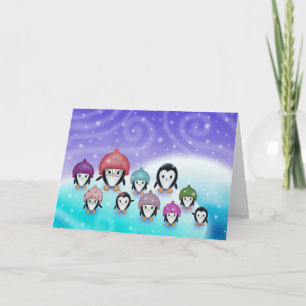 Penguin Family Holiday Card