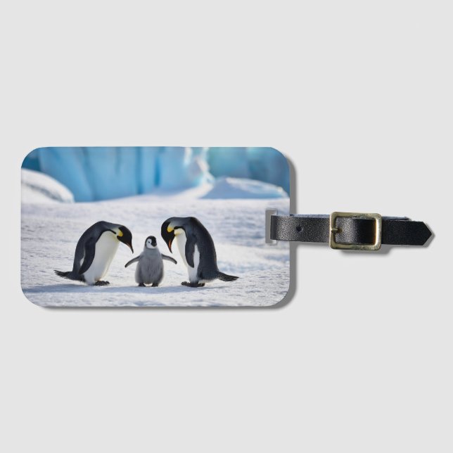 Penguin Family Luggage Tag (Front Horizontal)