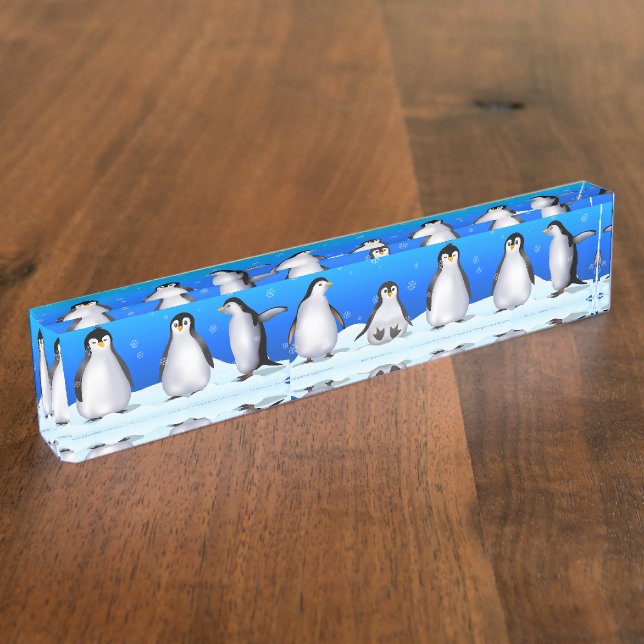 Penguin Family Nameplate (Side)