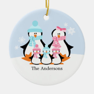Penguin Family Ornaments