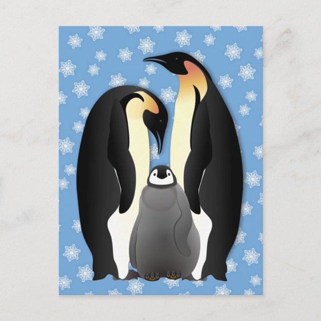 penguin family postcard (Front)