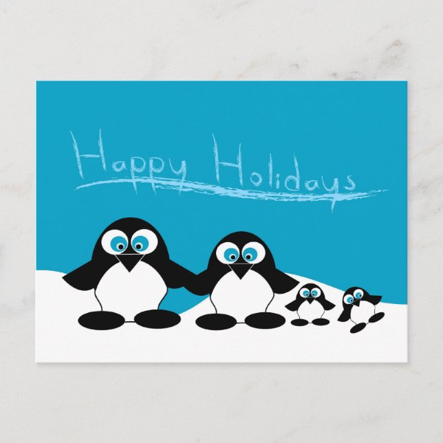 penguin family postcard (Front)