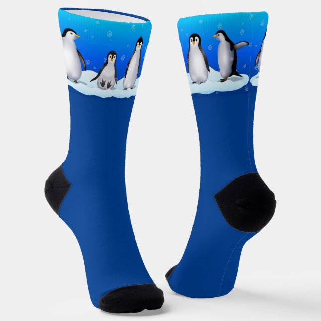 Penguin Family Socks (Angled)