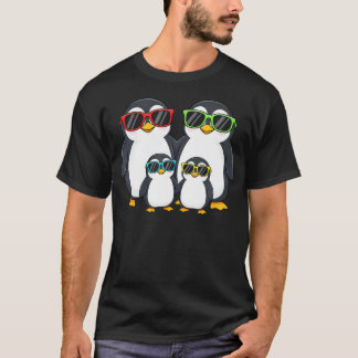 Penguin Family Sunglasses Aquatic Bird Lover T-Shirt