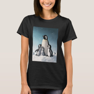 Penguin Family Wildlife Nature Print T-Shirt