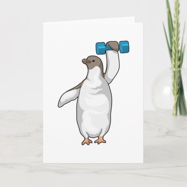 Penguin Fitness Dumbbell Card (Front)