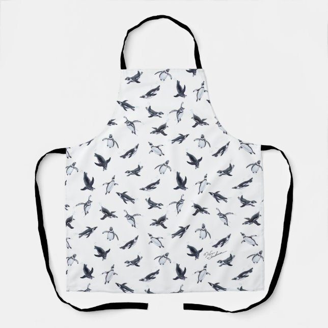Penguin Flight Squad | Ocean Art Design Apron (Front)