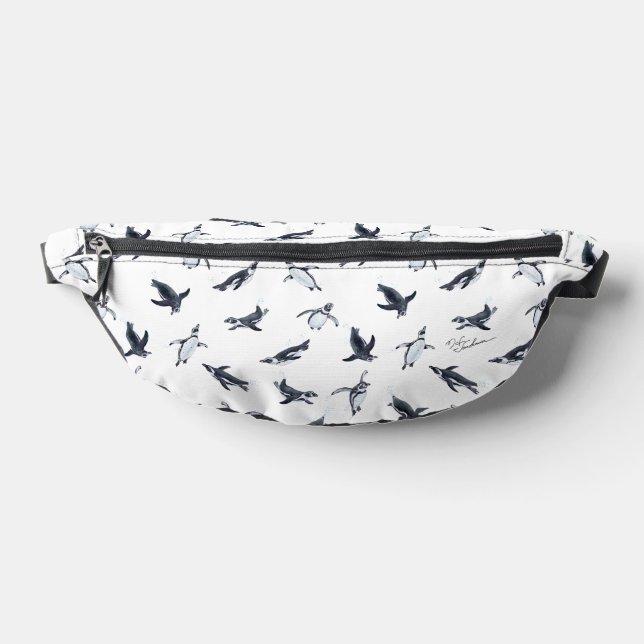 Penguin Flight Squad | Ocean Art Design Bum Bags (Lay Down)