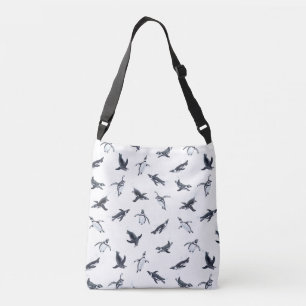 Penguin Flight Squad Ocean Art Design Crossbody Bag