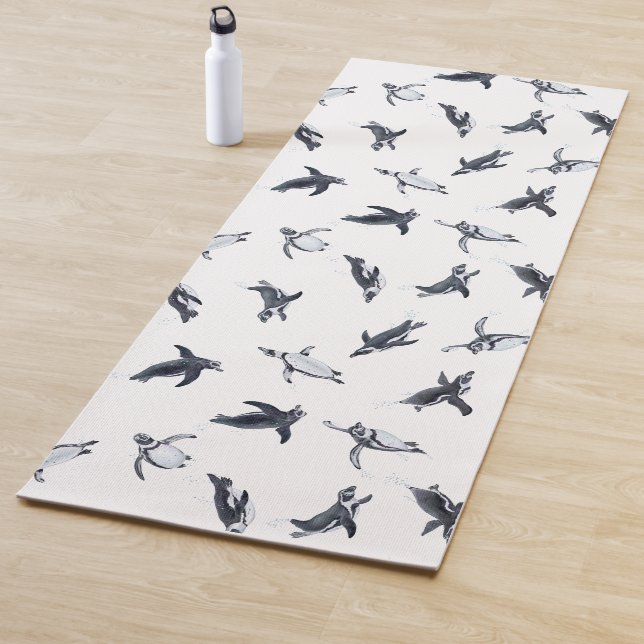 Penguin Flight Squad | Ocean Art Design Yoga Mat (In Situ)