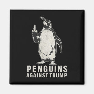 Penguin Flippers Up Middle Finger Penguins Against Magnet