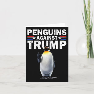 Penguin Flippers Up Resist Funny Penguins Against Card