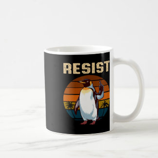 Penguin Flippers Up Resist Funny Penguins Against Coffee Mug
