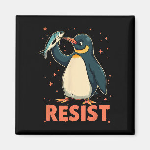 Penguin Flippers Up Resist Funny Penguins Against  Magnet