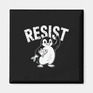 Penguin Flippers Up Resist Funny Penguins Against  Magnet