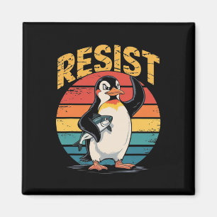 Penguin Flippers Up Resist Funny Penguins Against  Magnet