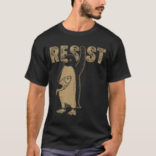 Penguin Flippers Up Resist Funny Penguins Against T-Shirt
